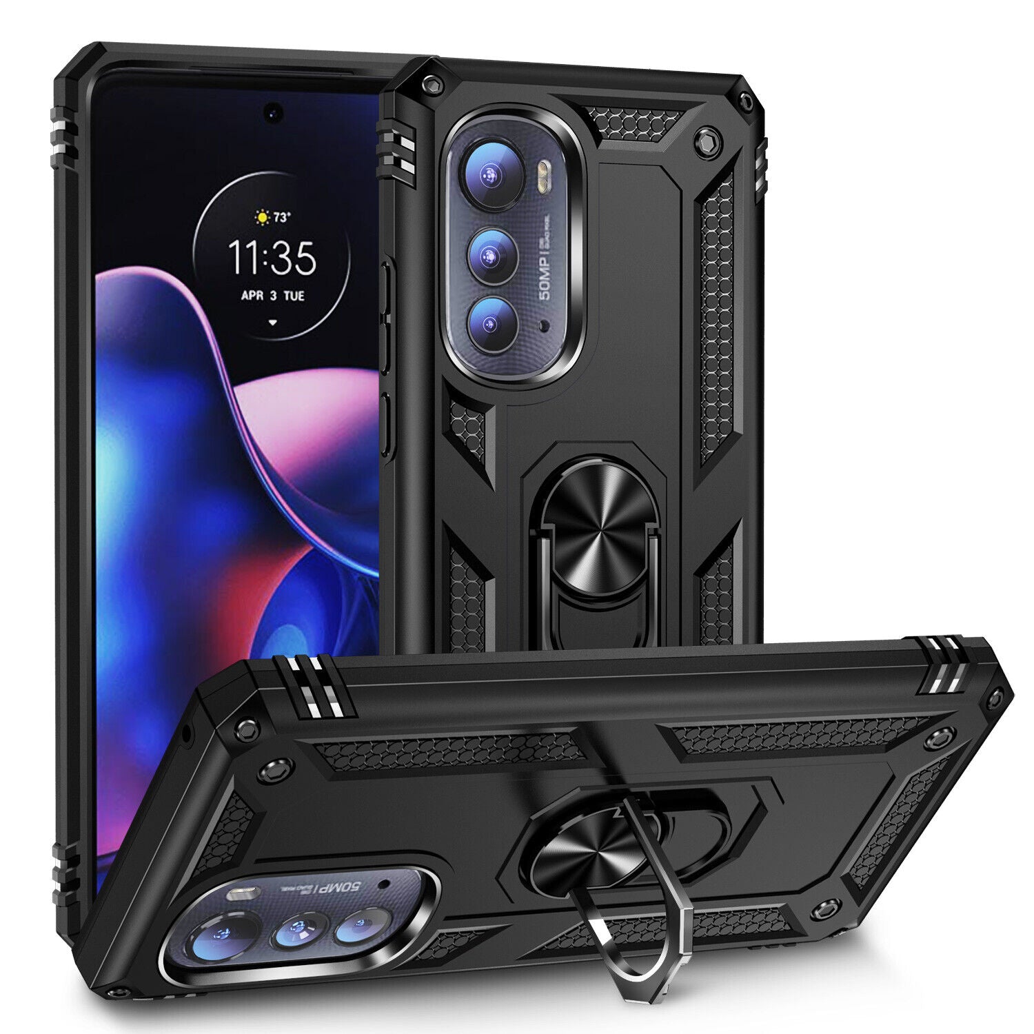 Étui à anneau hybride pour Motorola Moto Edge (2022) Étui à anneau hybride pour Motorola Moto Edge (2022)